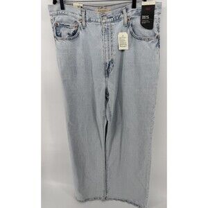 Levi's Premium Ribcage Wide Leg White Jeans Size 33X34